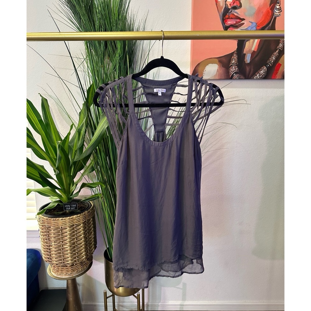 Walter Baker Strappy Silk Tank Top -  Size 4